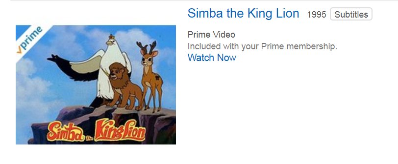 Terrible fake disney picture for the Lion King, cleverly renamed 'Simba the King Lion'. Seagull (?) lion and deer.